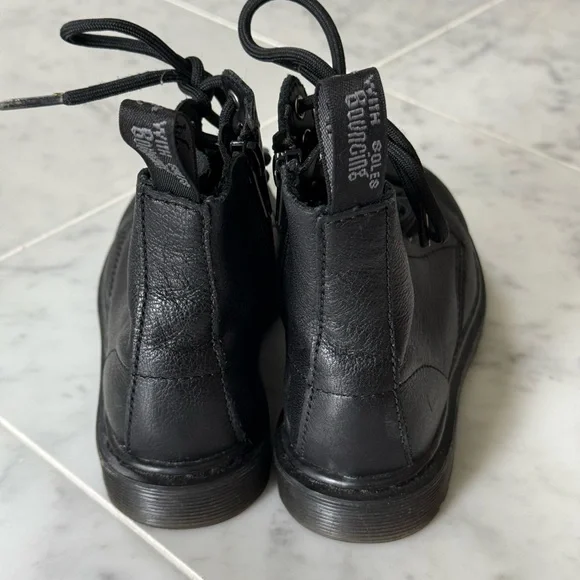 Dr. Martens 11 T Black 1460 Pascal Leather Boots - Picture 2 of 4